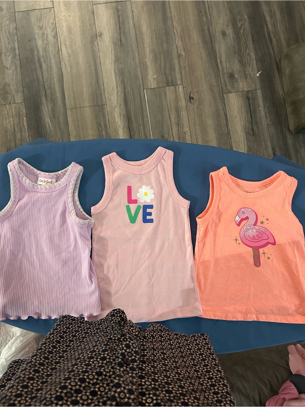Cat & Jack Girls' Tank Tops - Lavender, Light Pink & Coral Set of 3